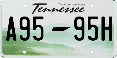 TN license plate A9595H