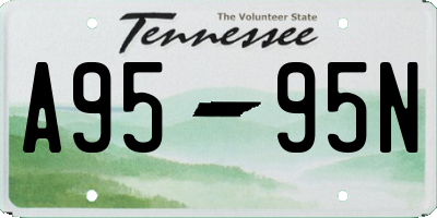 TN license plate A9595N