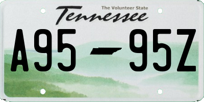 TN license plate A9595Z