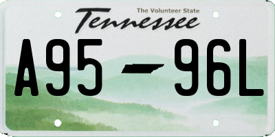 TN license plate A9596L