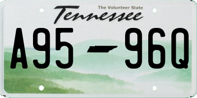 TN license plate A9596Q