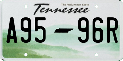 TN license plate A9596R