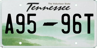 TN license plate A9596T