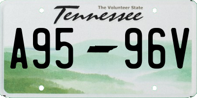 TN license plate A9596V