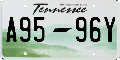 TN license plate A9596Y