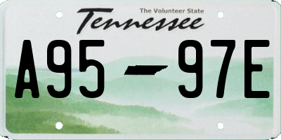 TN license plate A9597E