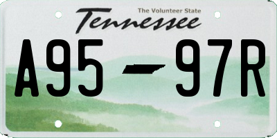 TN license plate A9597R