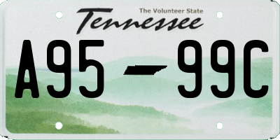 TN license plate A9599C