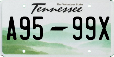 TN license plate A9599X