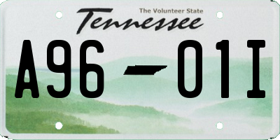 TN license plate A9601I
