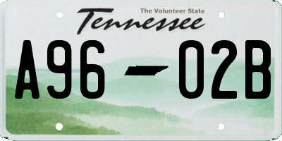 TN license plate A9602B