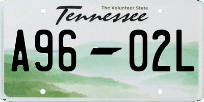 TN license plate A9602L