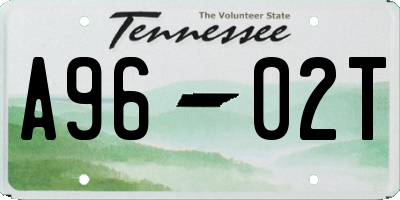 TN license plate A9602T