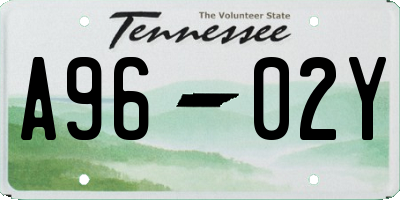 TN license plate A9602Y