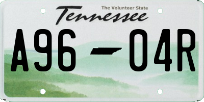 TN license plate A9604R