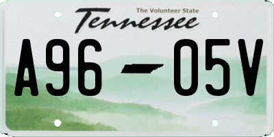 TN license plate A9605V