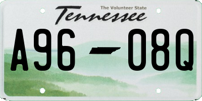 TN license plate A9608Q