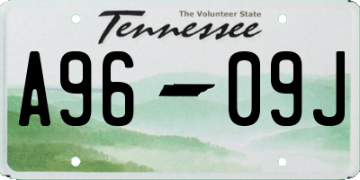 TN license plate A9609J