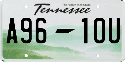 TN license plate A9610U