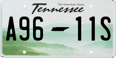TN license plate A9611S