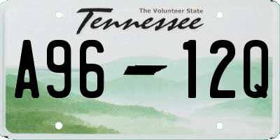 TN license plate A9612Q