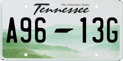 TN license plate A9613G