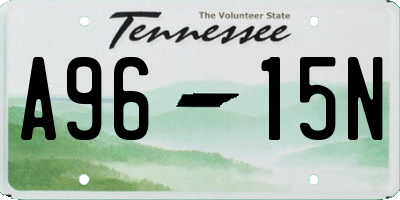 TN license plate A9615N