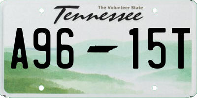 TN license plate A9615T