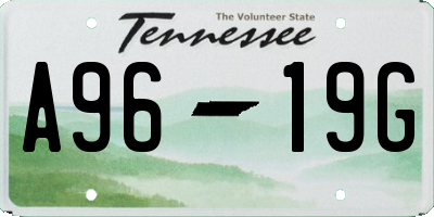 TN license plate A9619G
