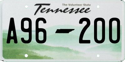 TN license plate A9620O