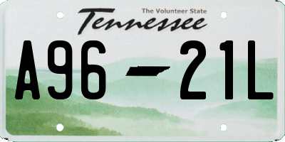 TN license plate A9621L