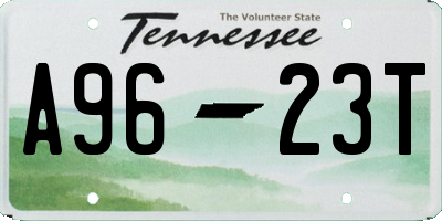 TN license plate A9623T