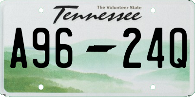 TN license plate A9624Q