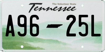 TN license plate A9625L