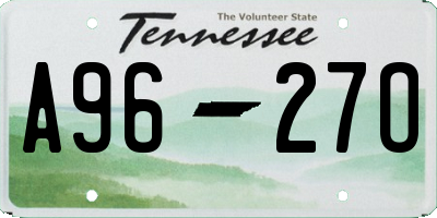 TN license plate A9627O