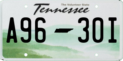 TN license plate A9630I