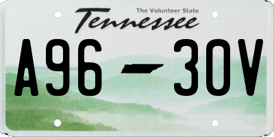 TN license plate A9630V