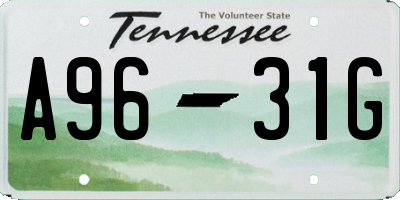 TN license plate A9631G