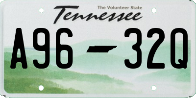 TN license plate A9632Q