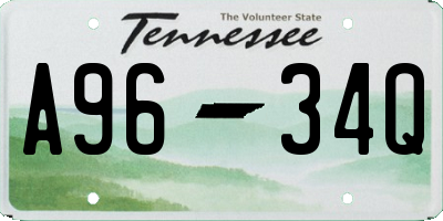 TN license plate A9634Q
