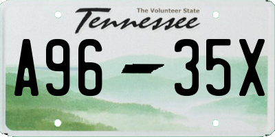 TN license plate A9635X