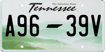 TN license plate A9639V