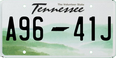 TN license plate A9641J