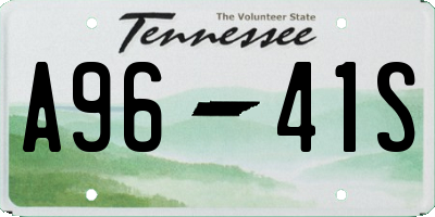 TN license plate A9641S