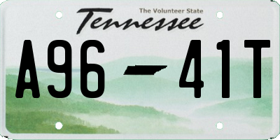 TN license plate A9641T