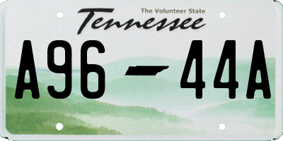 TN license plate A9644A