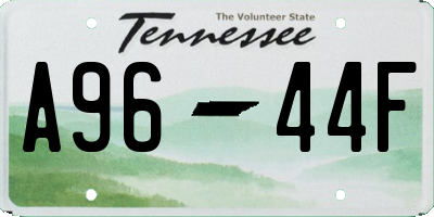 TN license plate A9644F