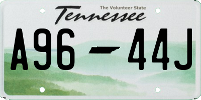 TN license plate A9644J