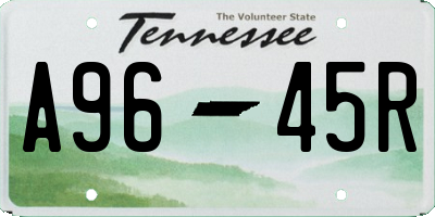 TN license plate A9645R