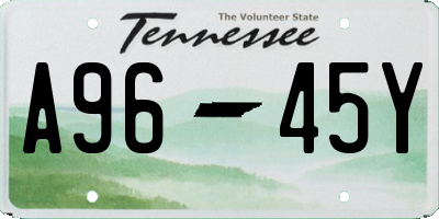 TN license plate A9645Y